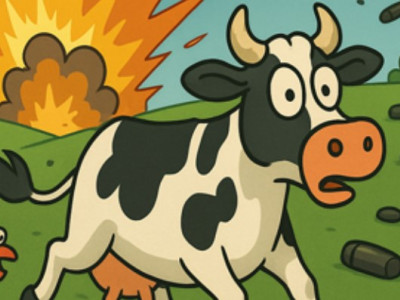 Crazy Cow 3D background
