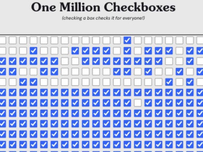 One Million Checkboxes background